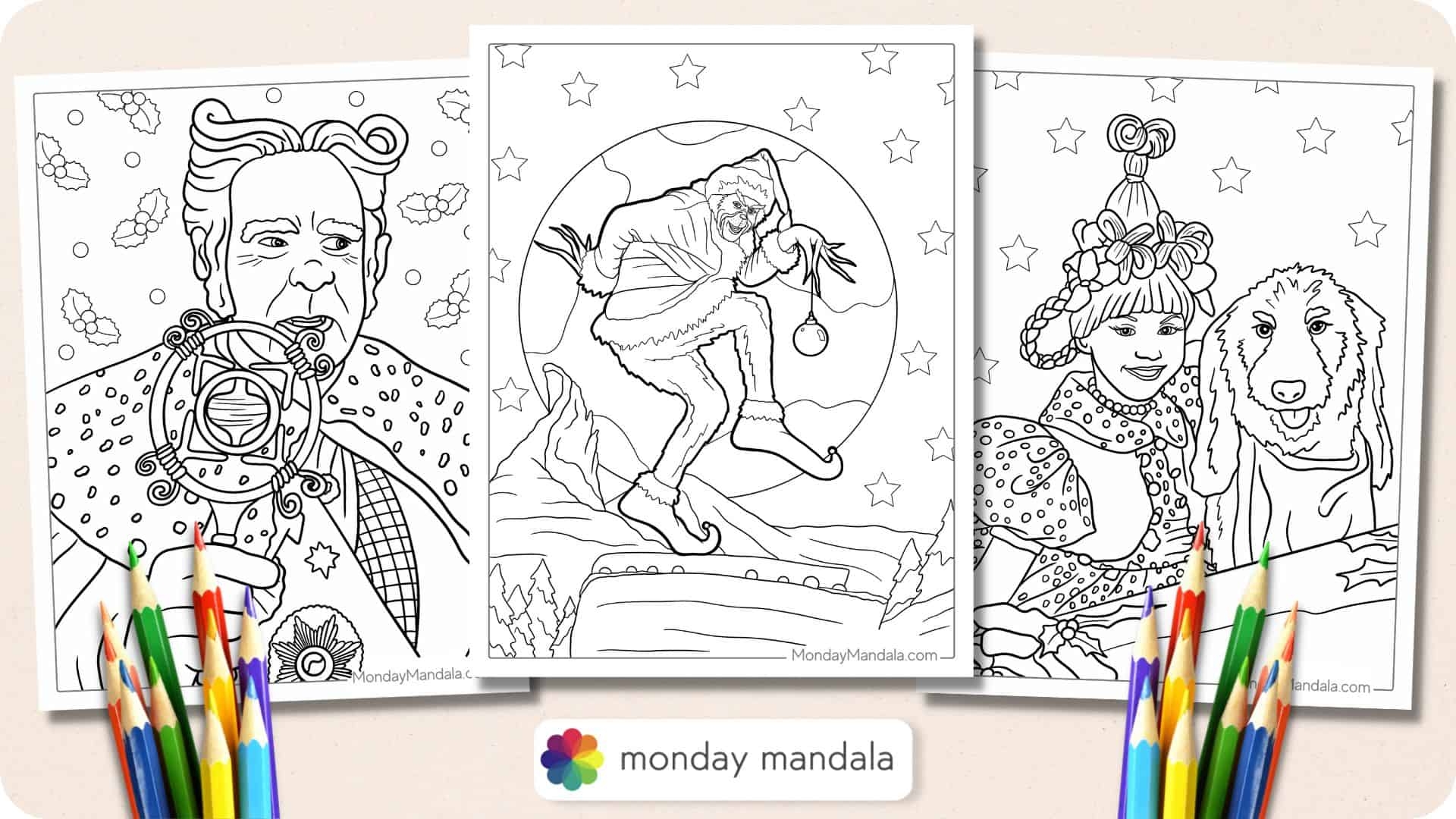 51 Grinch Coloring Pages Free PDF Printables 