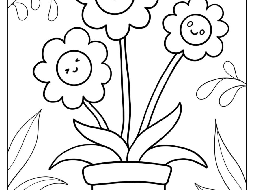 53 Flower Coloring Pages Free PDF Printables