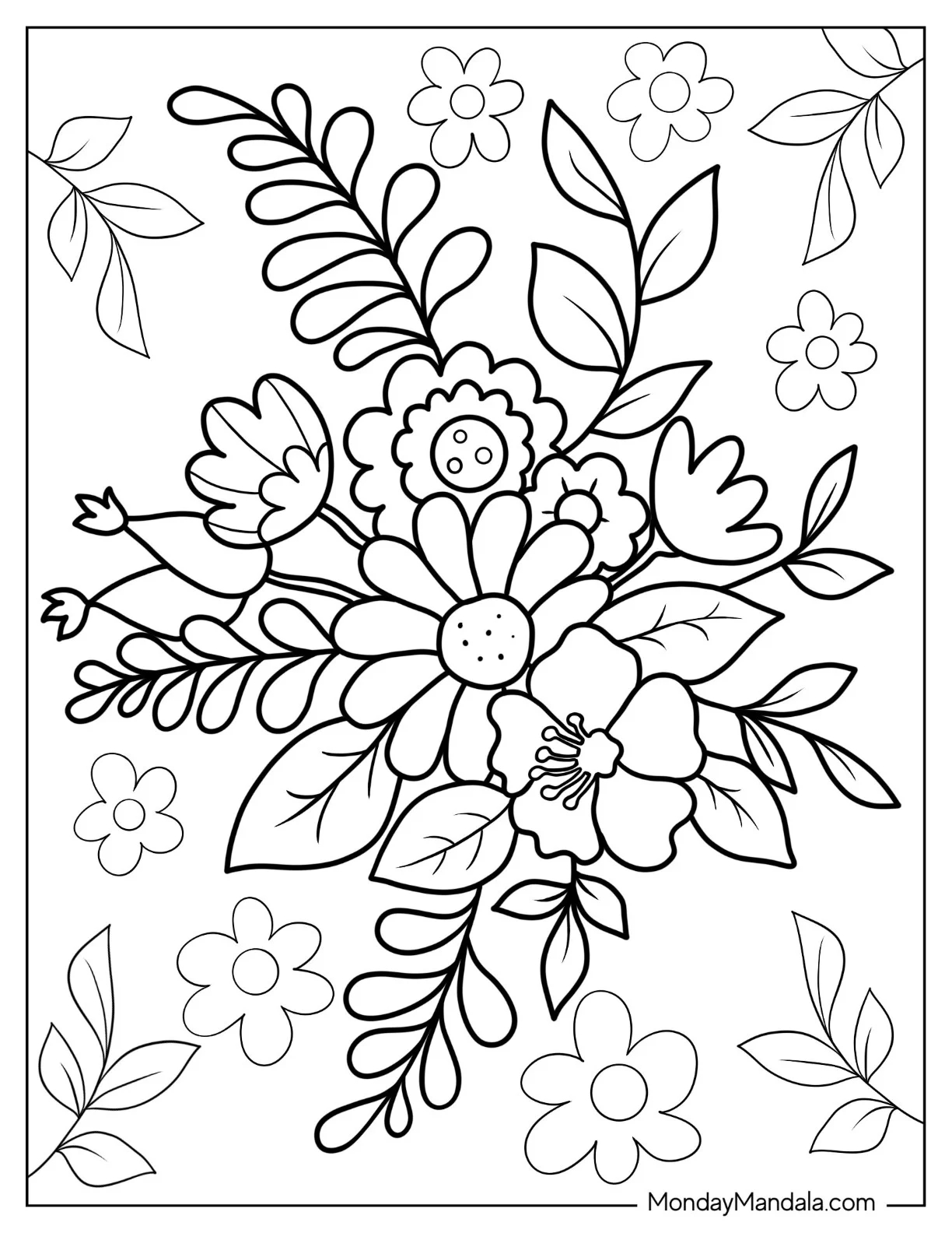 53 Flower Coloring Pages Free PDF Printables 53 Flower Coloring Pages Free PDF Printables