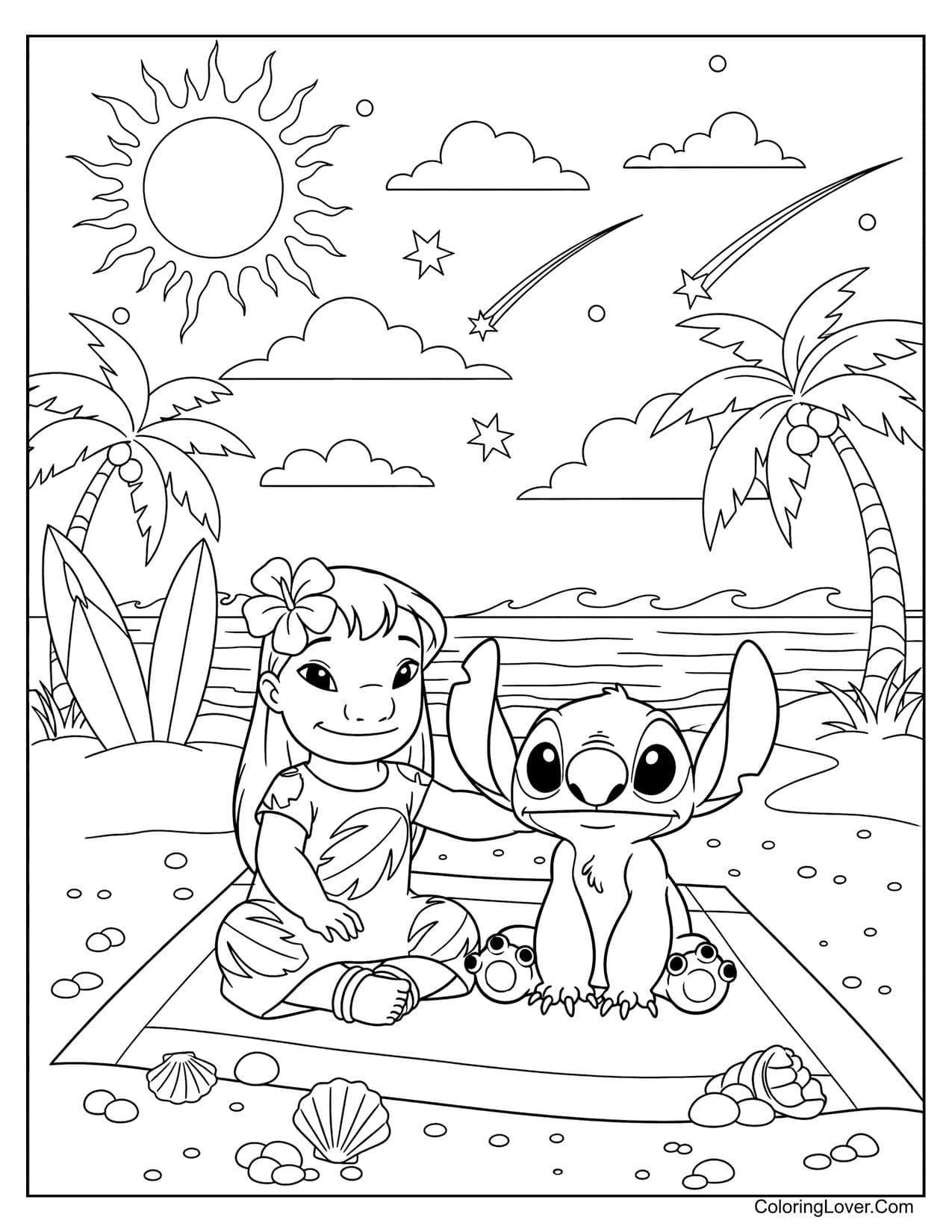 The Real Stitch Coloring Pages