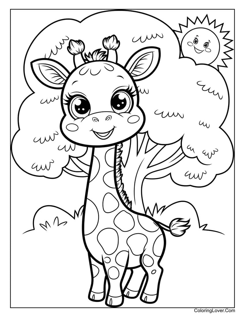 Kids Coloring Pages Cute Animals