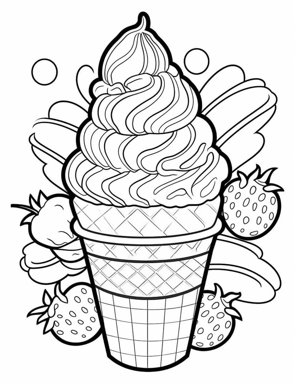 57 Yummy Ice Cream Coloring Pages For Kids And Adults Our Mindful Life