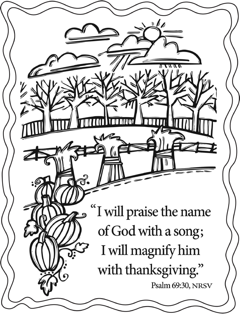 Christian Thanksgiving Coloring Pages