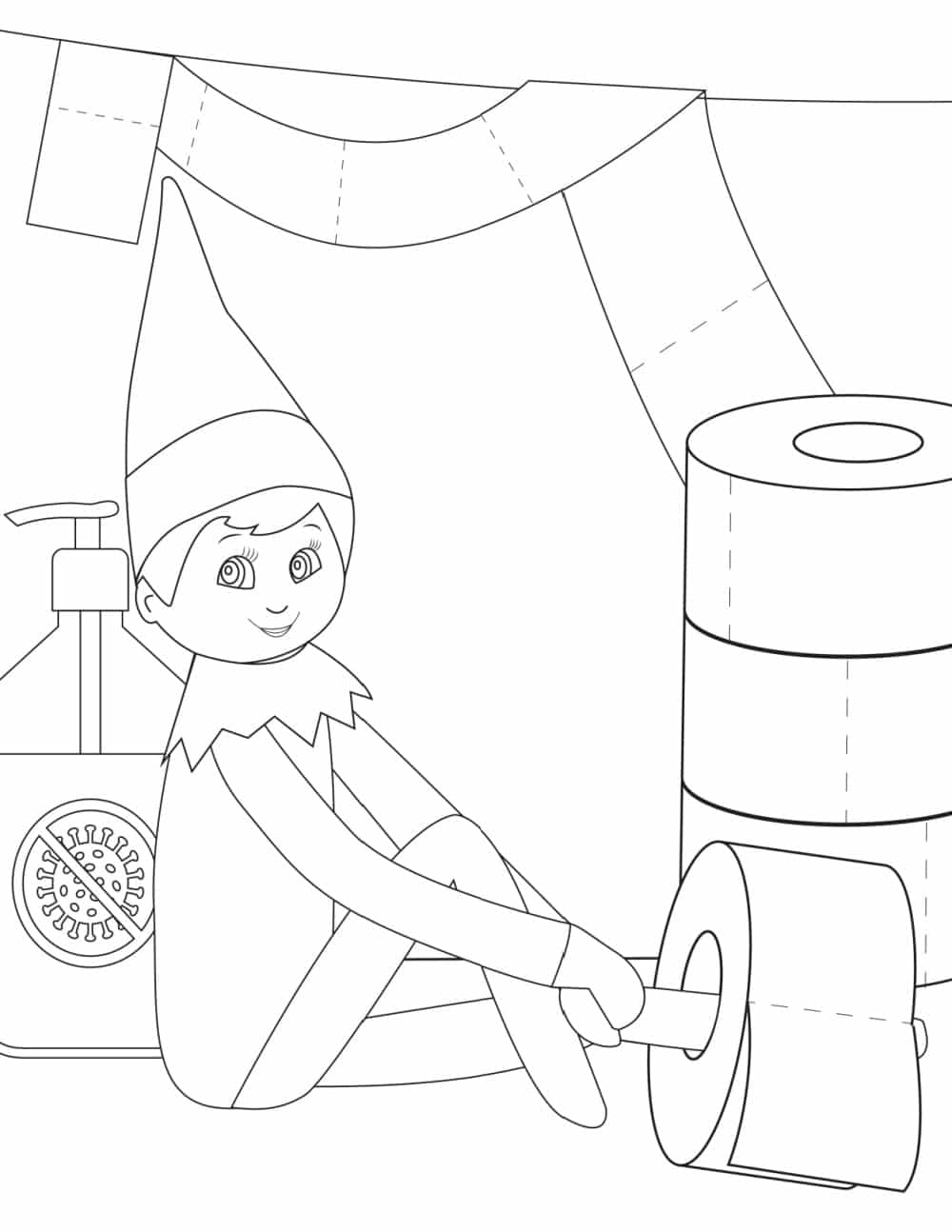 6 Printable Elf On The Shelf Coloring Pages Freebie Finding Mom