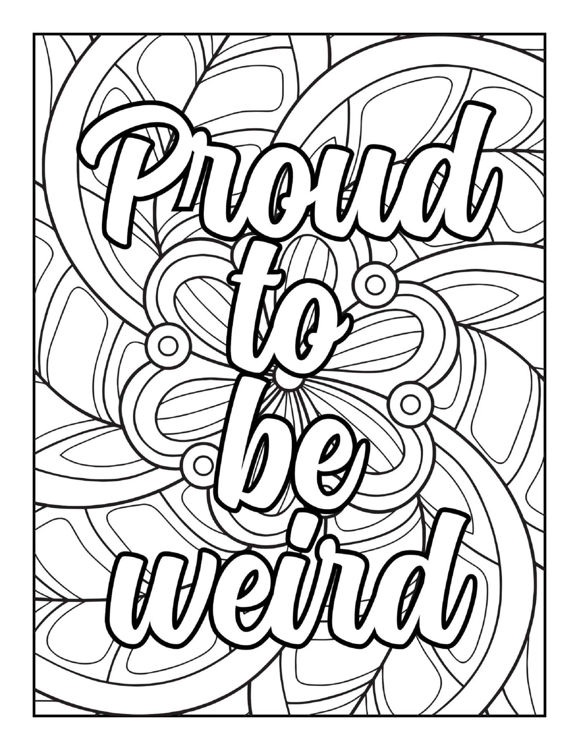 60 Inspirational Quotes Printable Coloring Pages Digital Download coloring Book Pages Adult Coloring Print From Home Etsy