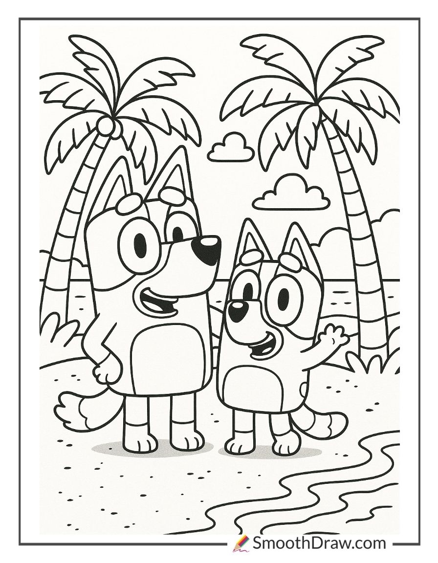 Bluey Free Printable Coloring Pages Winton