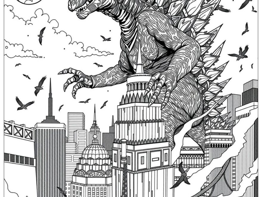 67 Godzilla Coloring Pages Free PDF PNG Printables