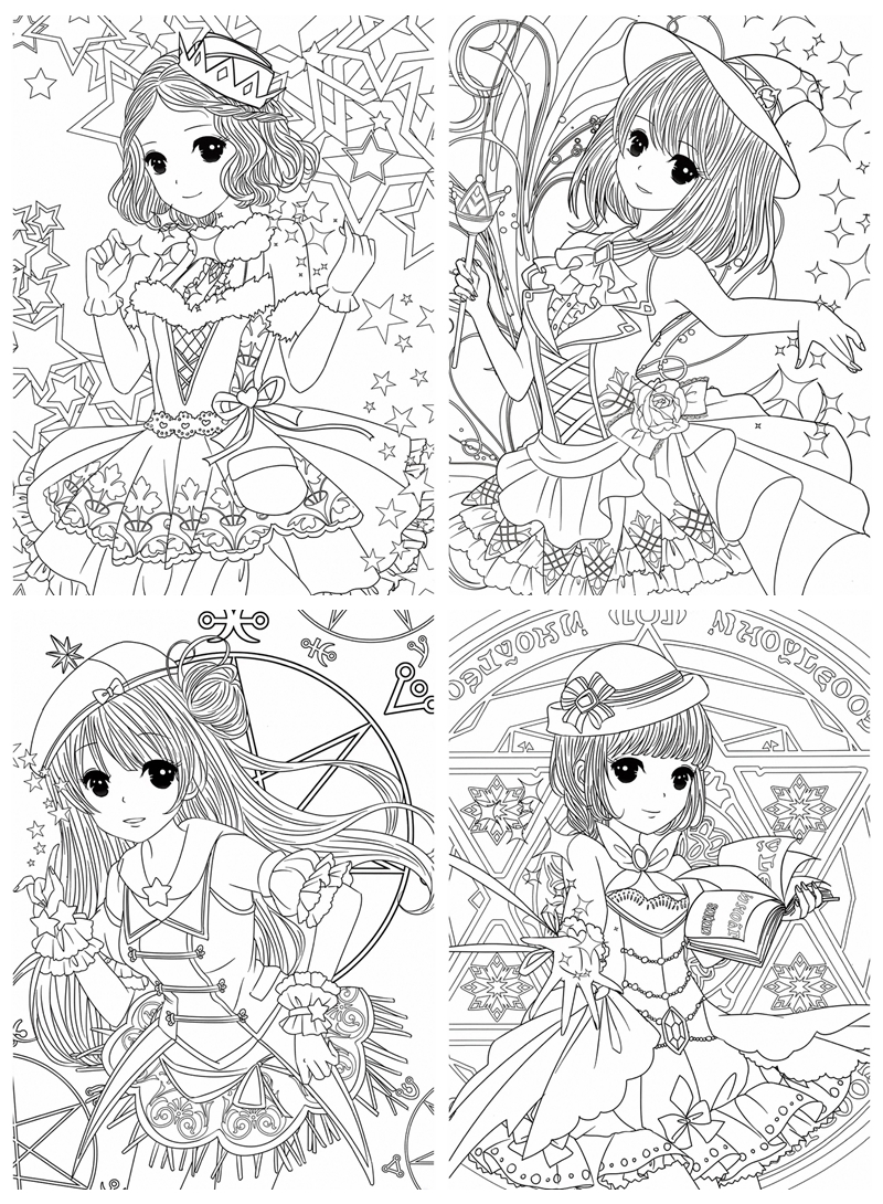 689 Princess Coloring Book Collection Vol 2 Magic Princess Kayliebooks