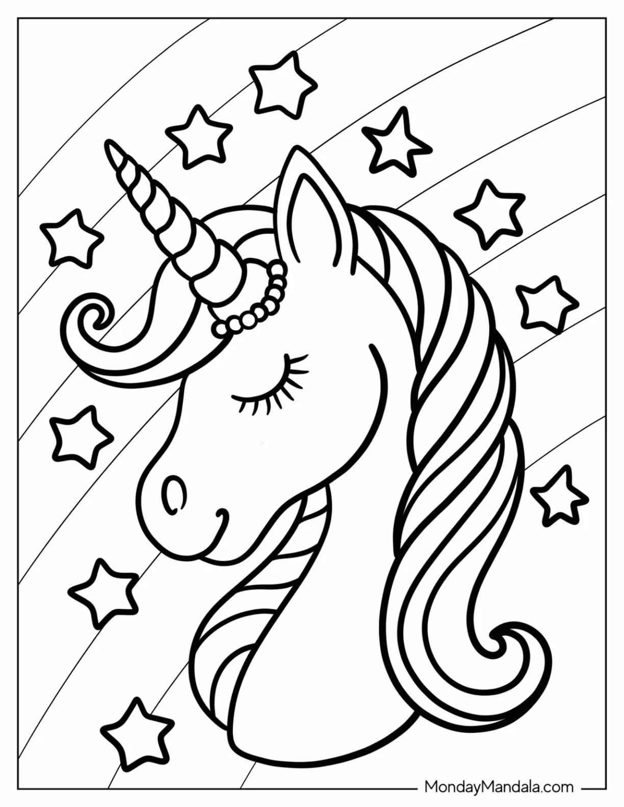 Unicorn Mandala Coloring Pages