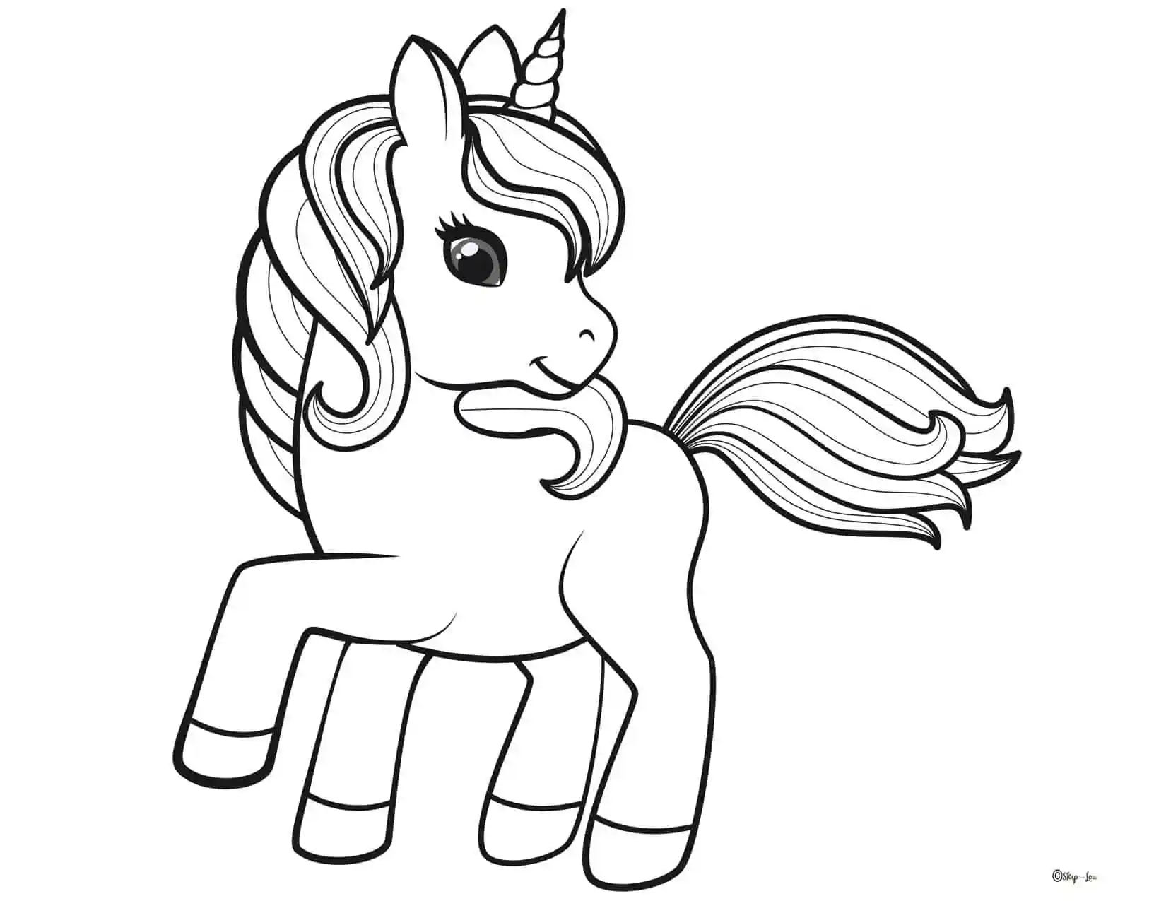 Cute Unicorn Coloring Pages Free