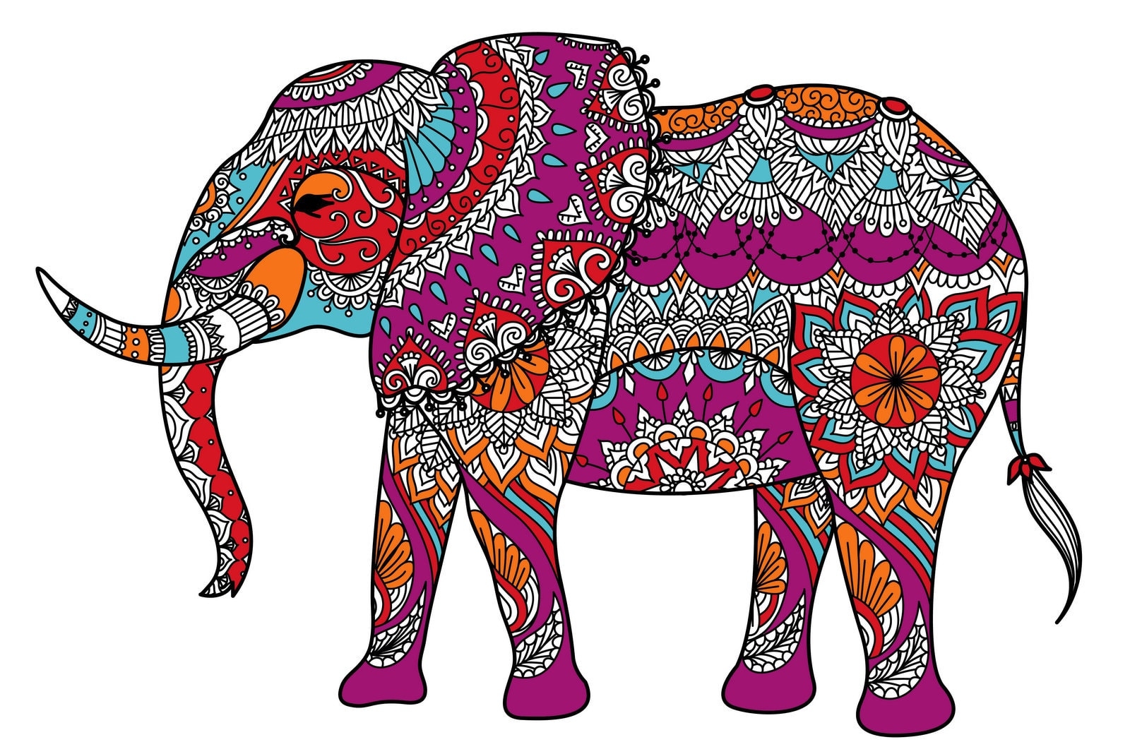 8 Elephant Adult Coloring Pages That Are Decorative Detailed At PrintColorFun