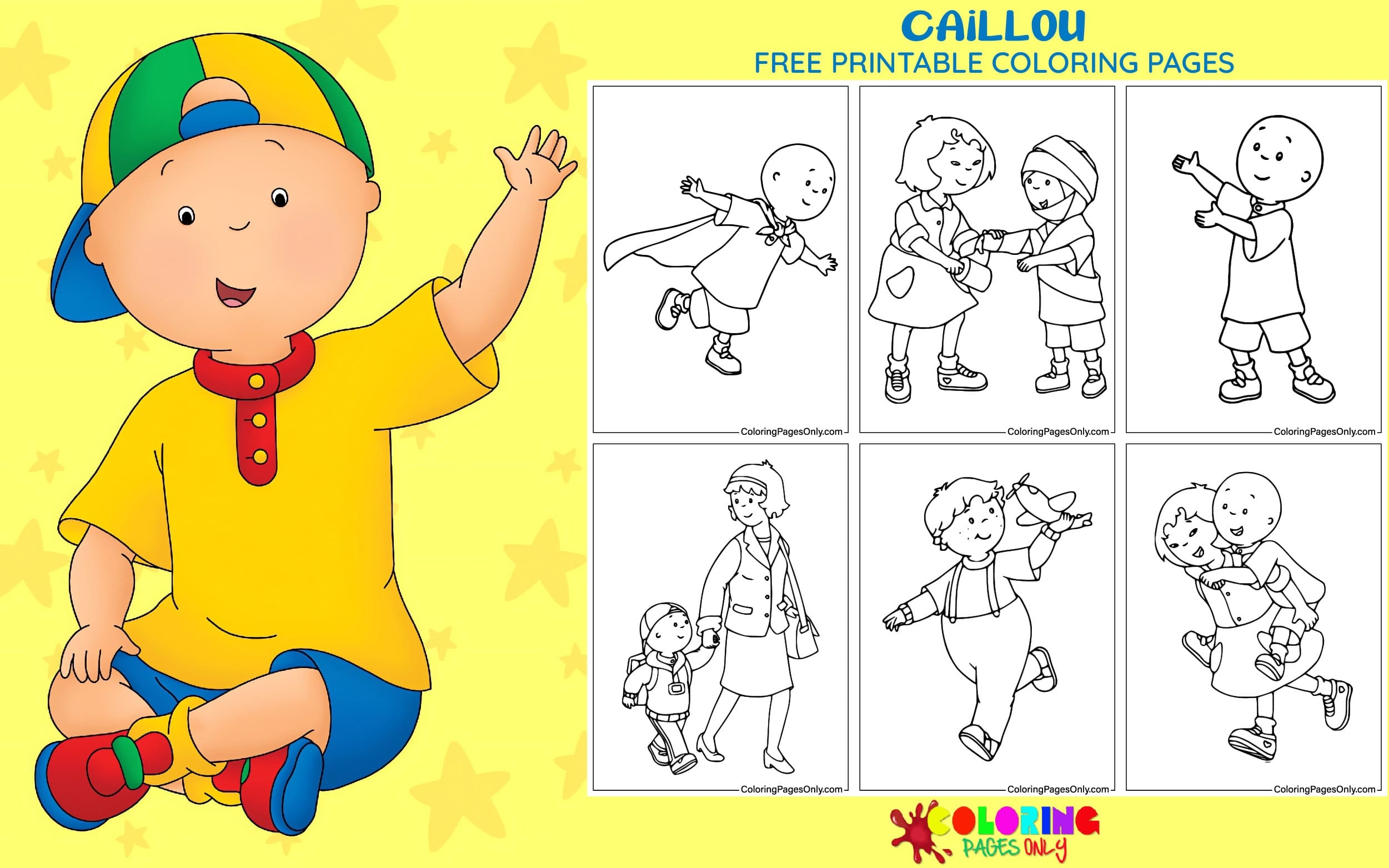 80 Caillou Coloring Pages Free Printable PDF Online Coloring