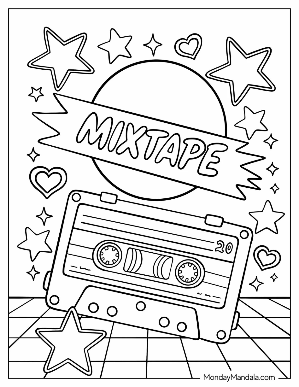 80 s Coloring Pages Free PDF Printables 