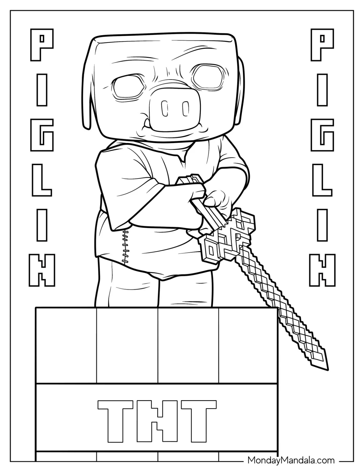 Minecraft Pokemon Coloring Pages