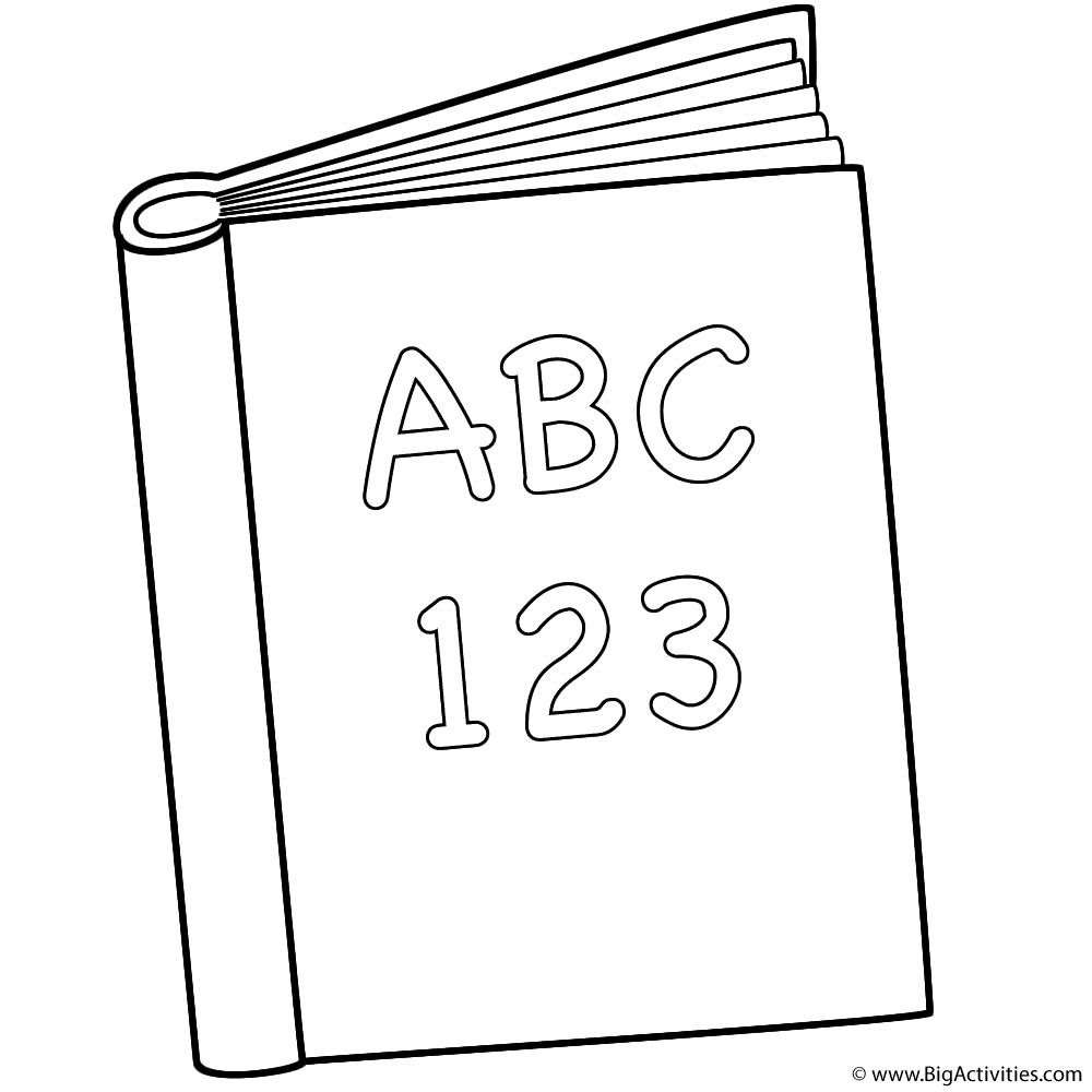 ABC And 123 Book Coloring Page Back To School 