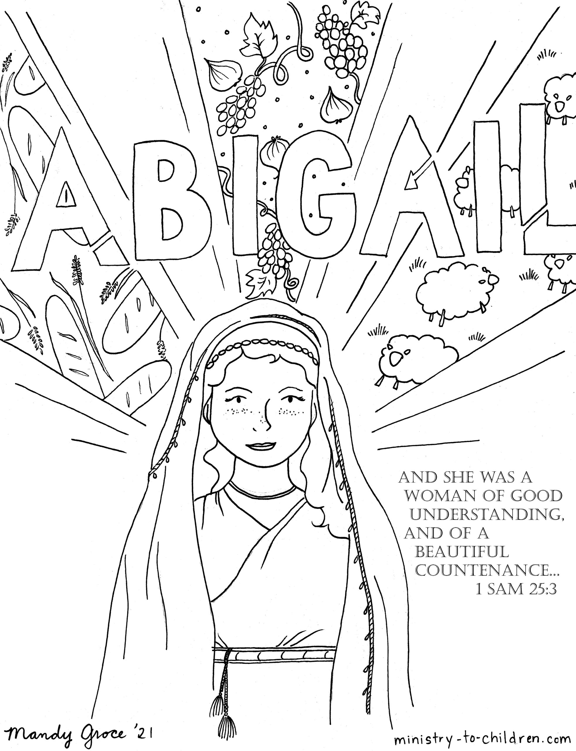 Abigail Coloring Page Ministry To Children