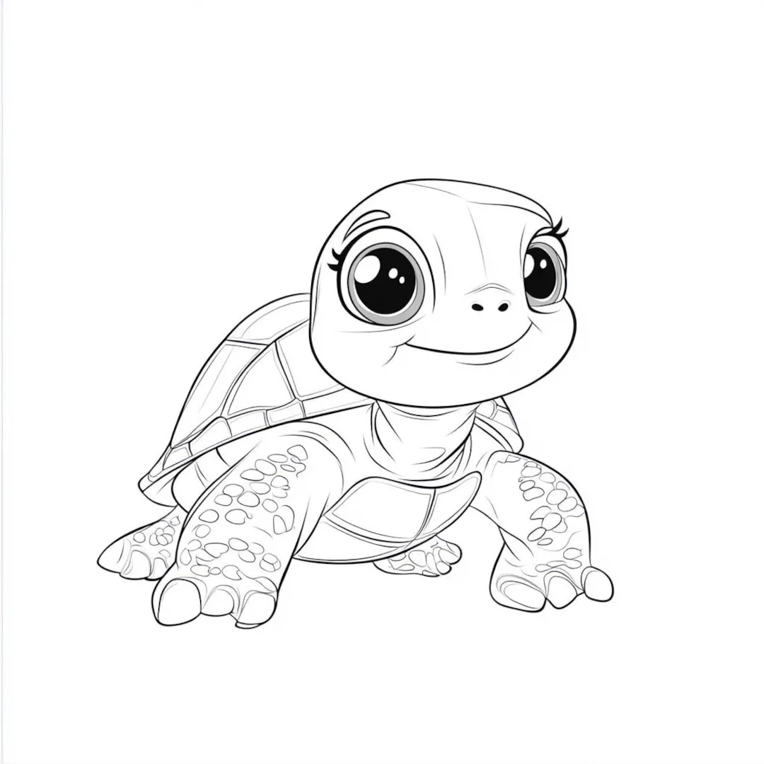 Adorable Turtle Coloring Pages For Preschoolers Printable Turtle Coloring Sheet Instant Digital Download PDF Etsy