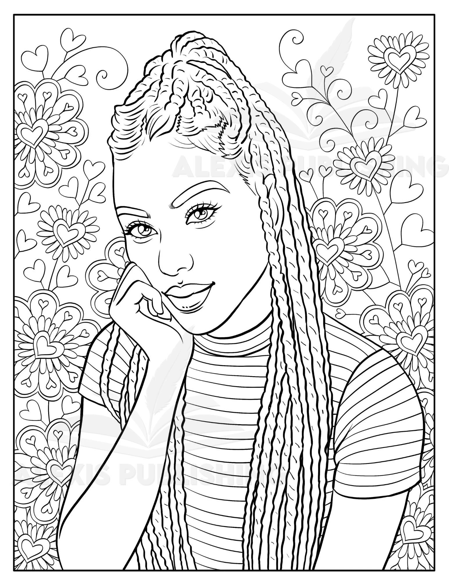 Adult Coloring Page instant Download Beautiful Black Woman Printable Etsy Adult Coloring Page instant Download Beautiful Black Woman Printable Etsy