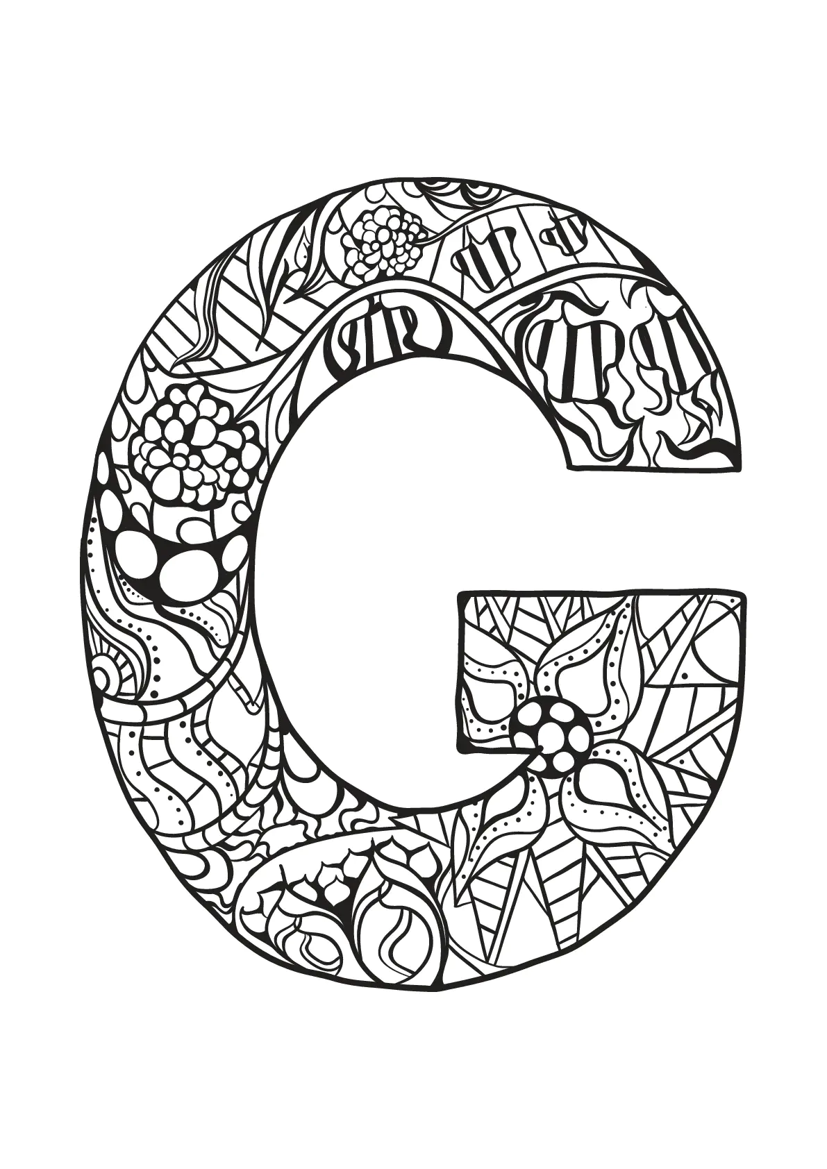 Free Printable Adult Coloring Pages Alphabet