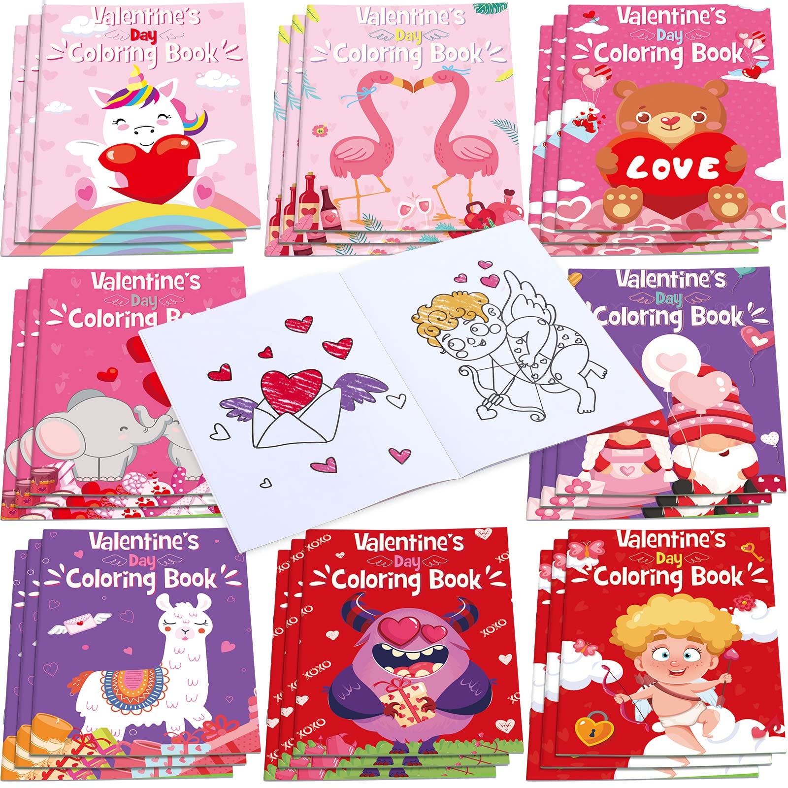 Valentine Books Coloring Pages For Kids