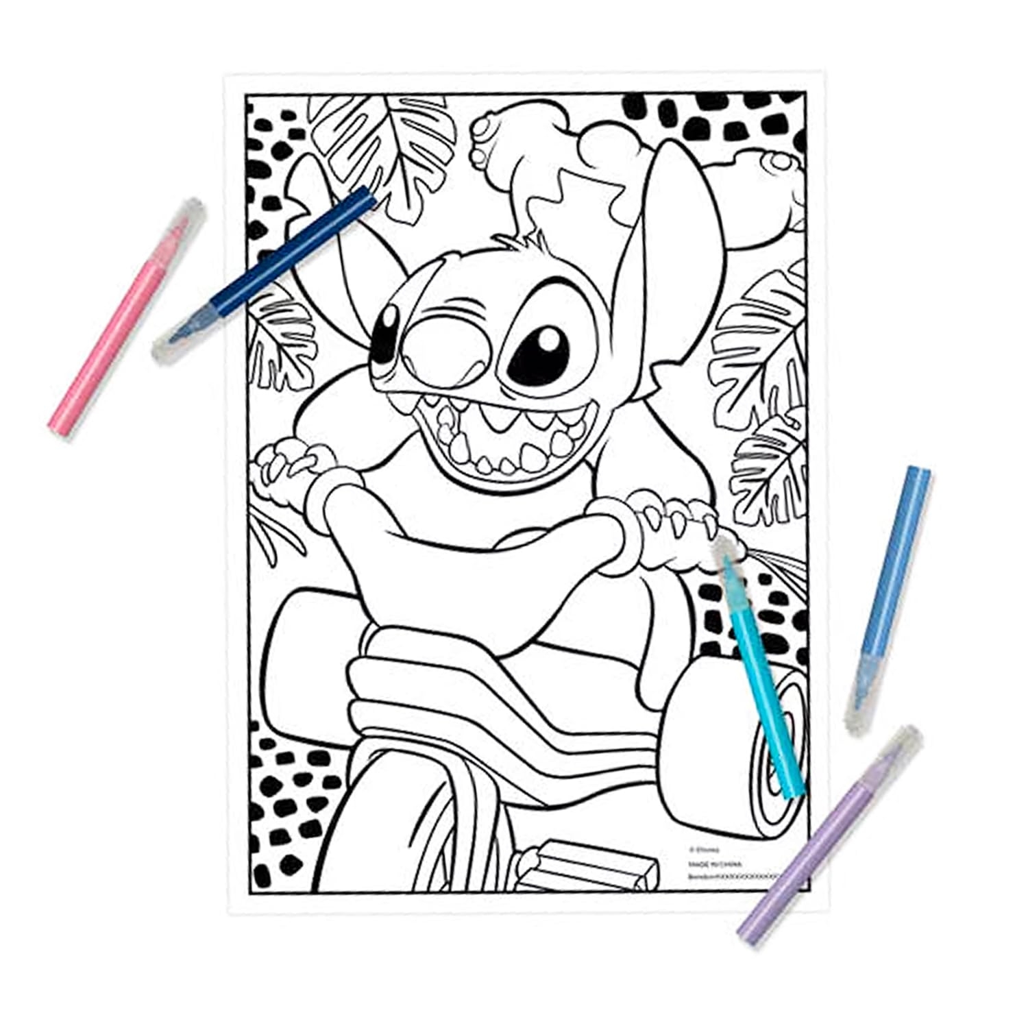 Amazon Disney Lilo And Stitch Velvet Coloring Poster For Kids Bundle With Stitch Velvet Art Coloring Page Plus Markers Stickers More Stitch Fuzzy Velvet Coloring Sheet Toys Games