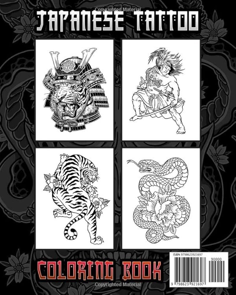 Amazon Japanese Tattoo Coloring Book 9798623921697 Tattoo Classics Books