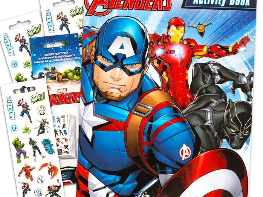 Amazon Marvel Avengers Captain America Coloring Activity Book With Stickers With Spider man Thor Iron Man The Incredible Hulk And More Toys Games