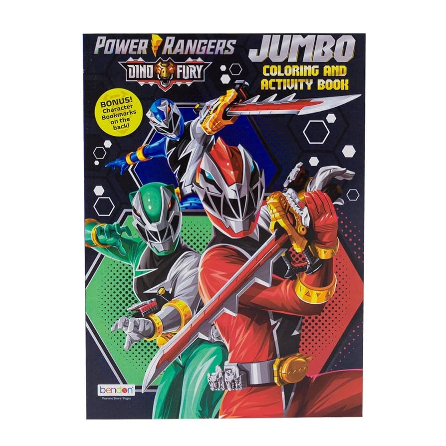 Amazon Power Rangers Dino Charge Jumbo Coloring Activity Book Toys Games