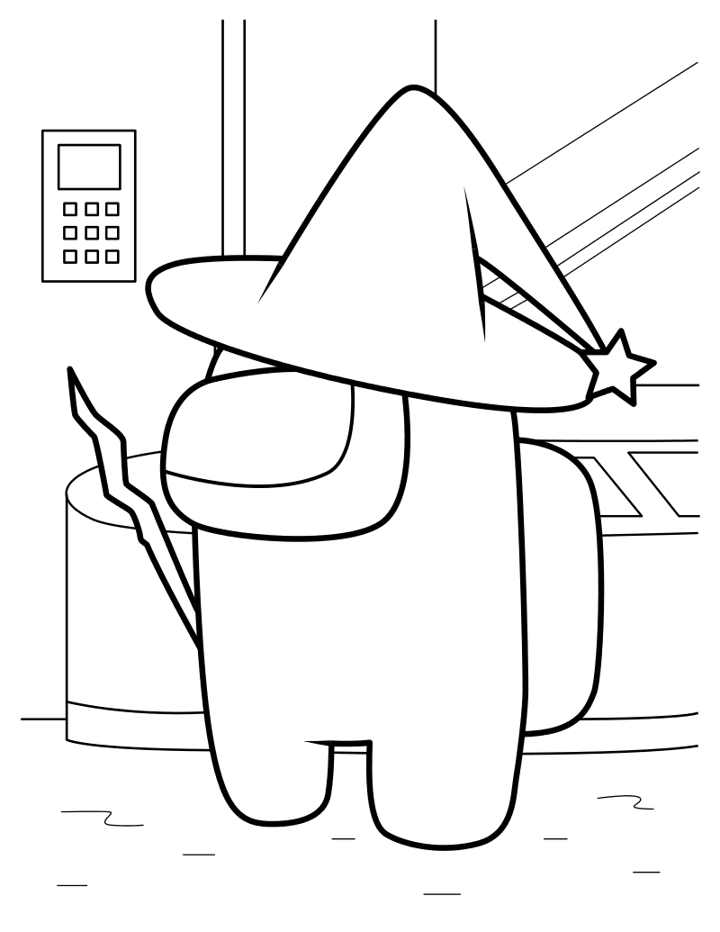 Blank Among Us Coloring Pages