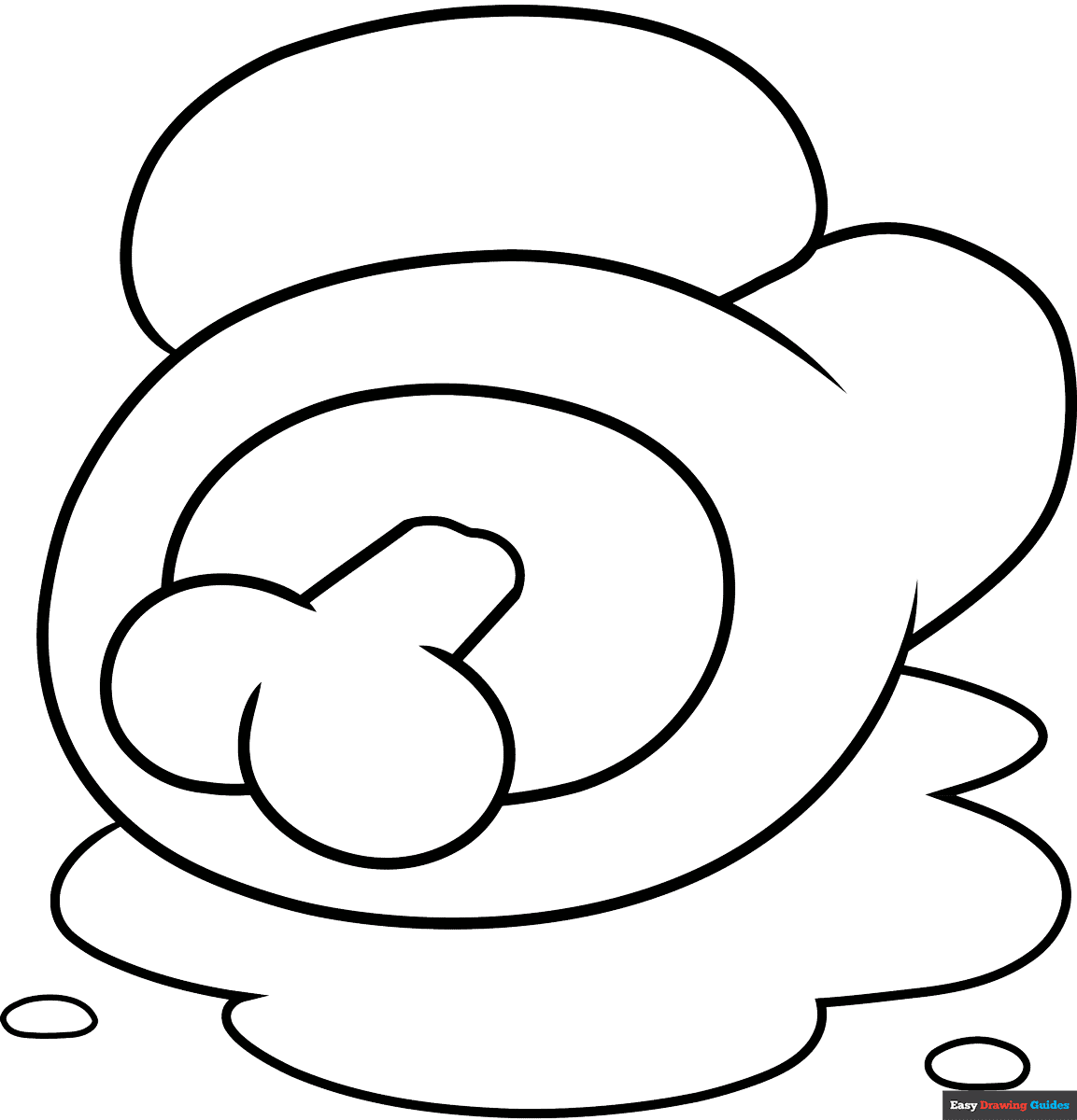 Among Us Dead Body Coloring Page Easy Drawing Guides