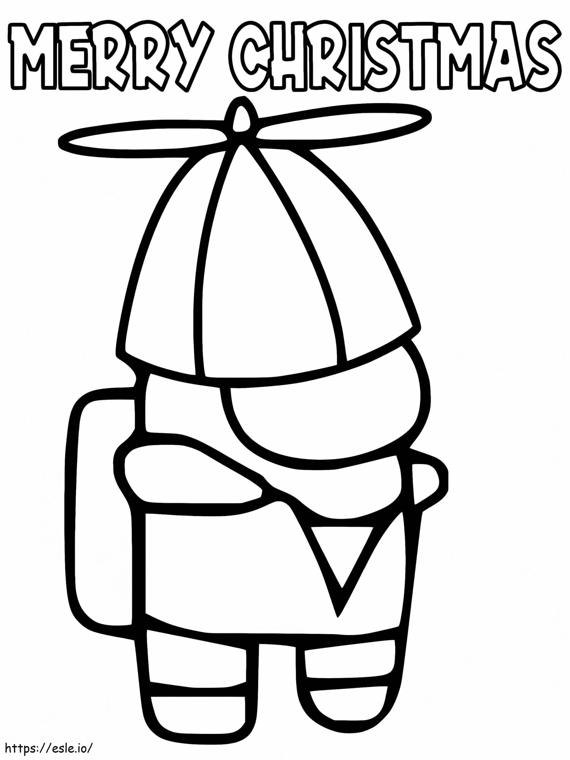 Among Us Merry Christmas Coloring 4 Coloring Page