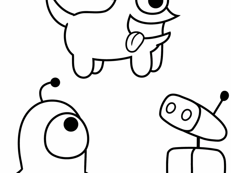 Among Us Pets Coloring Page Easy Drawing Guides