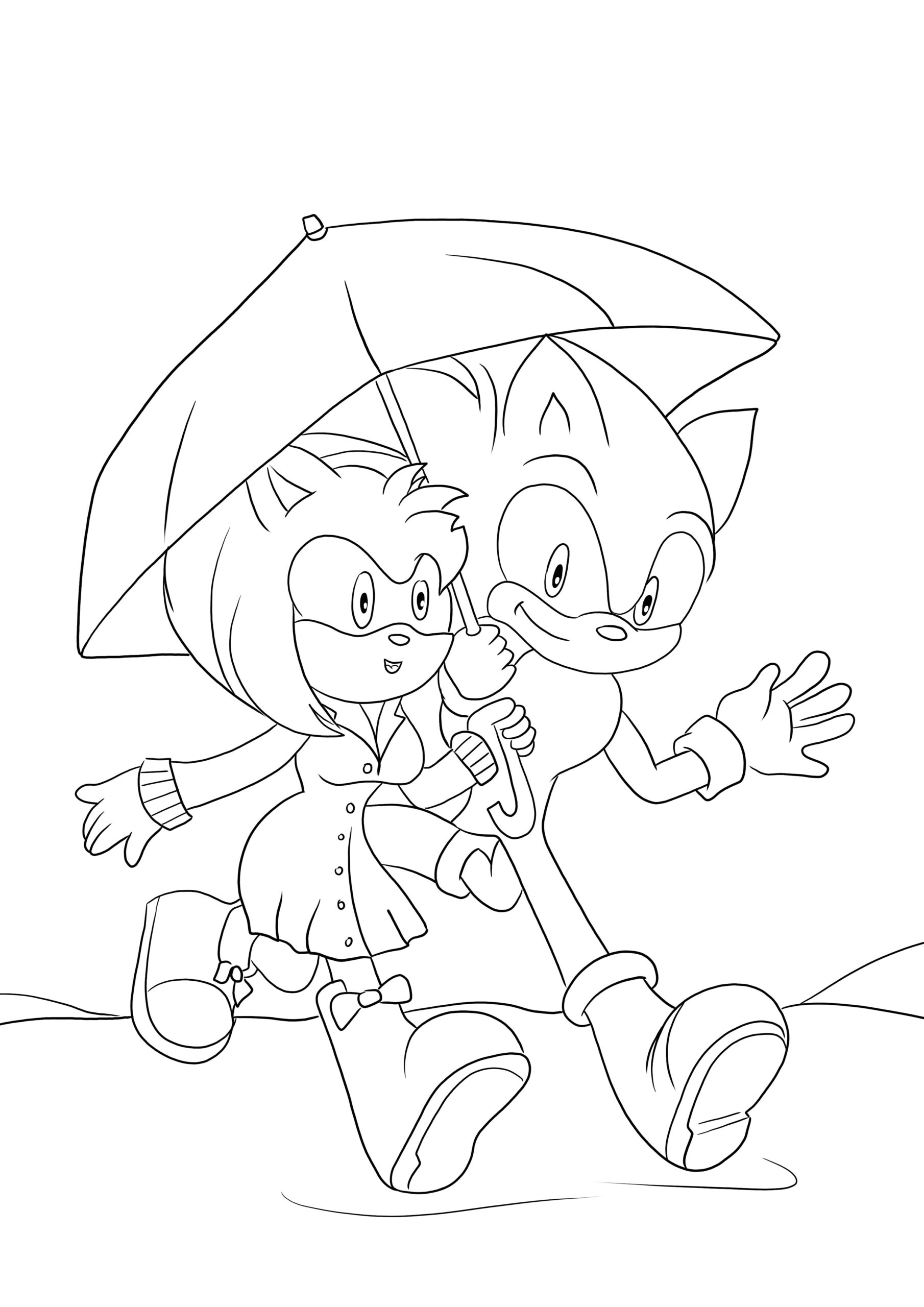 Sonic Amy Coloring Pages