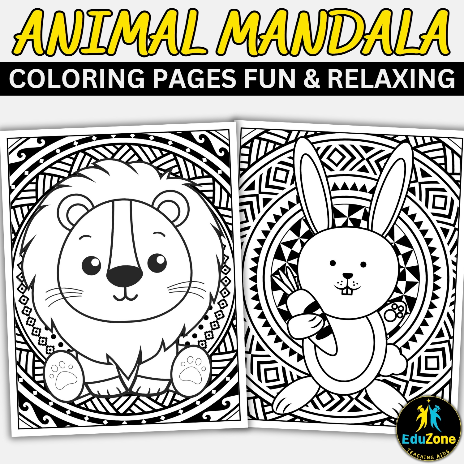 Animal Mandala Coloring Pages Relaxing Printable Animal Fun For All Kids Made By Teachers