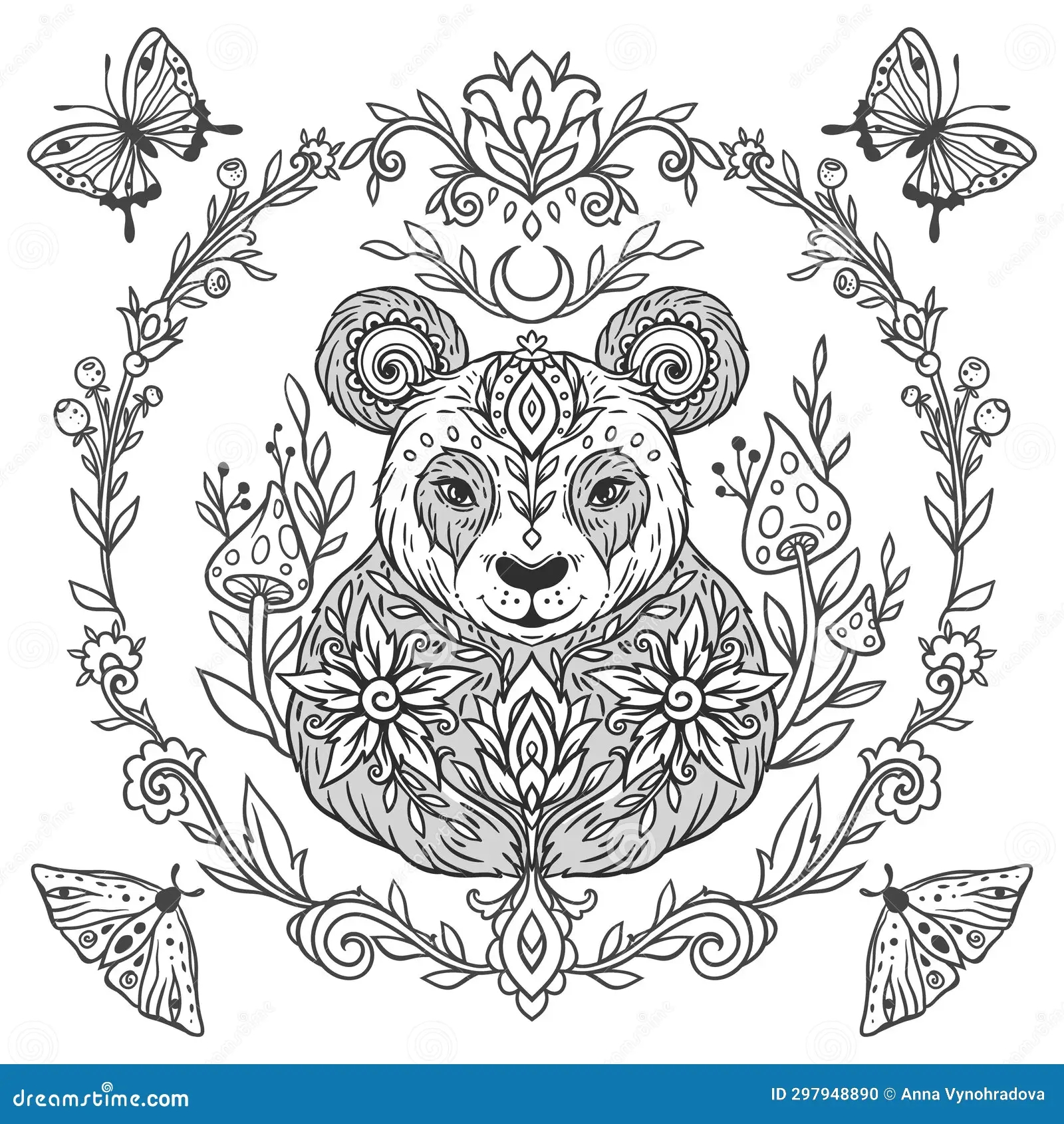 Butterfly Mandala Coloring Pages Panda
