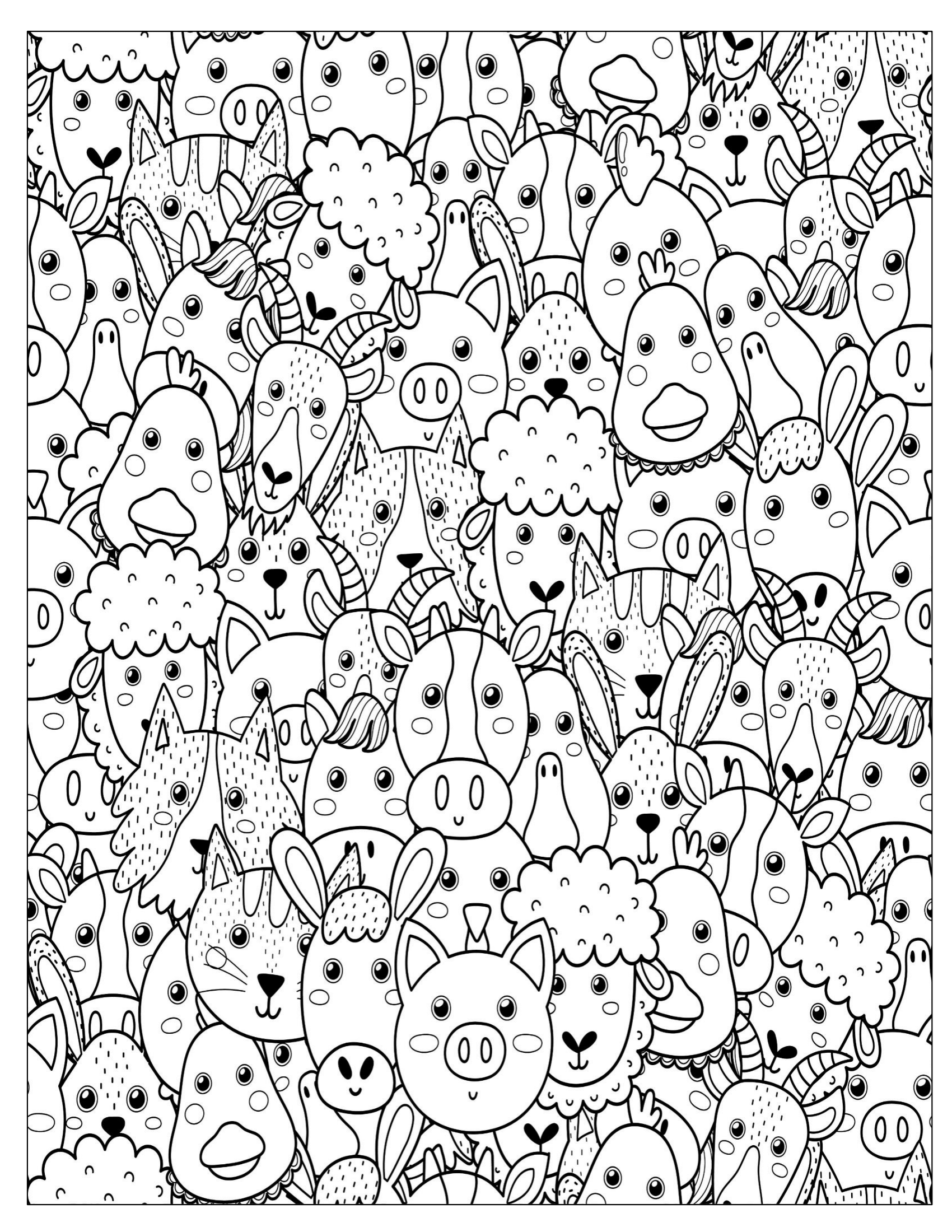 Doodle Drawing Coloring Pages