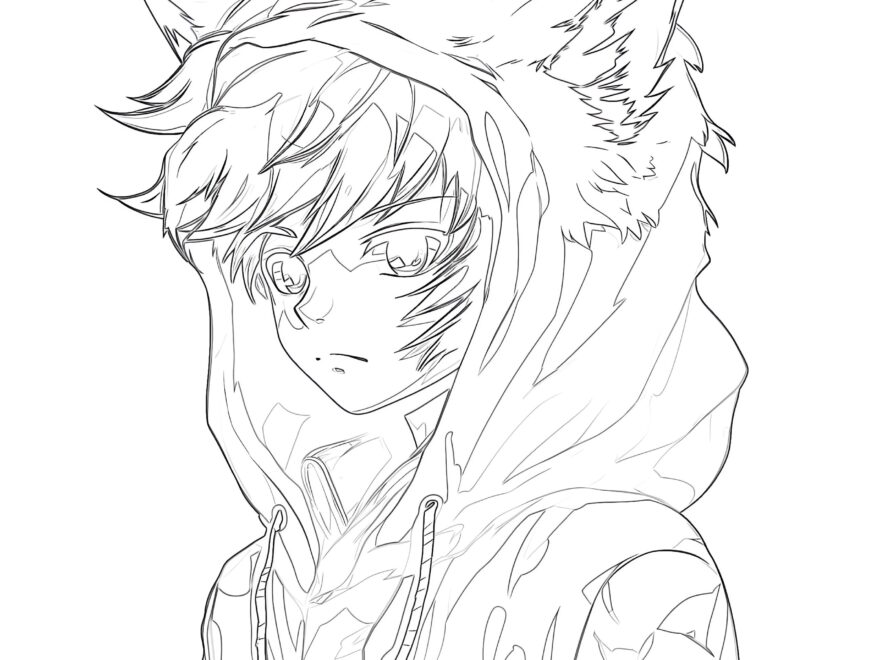 Anime Coloring Page Printable Coloring Pages Mimi Panda