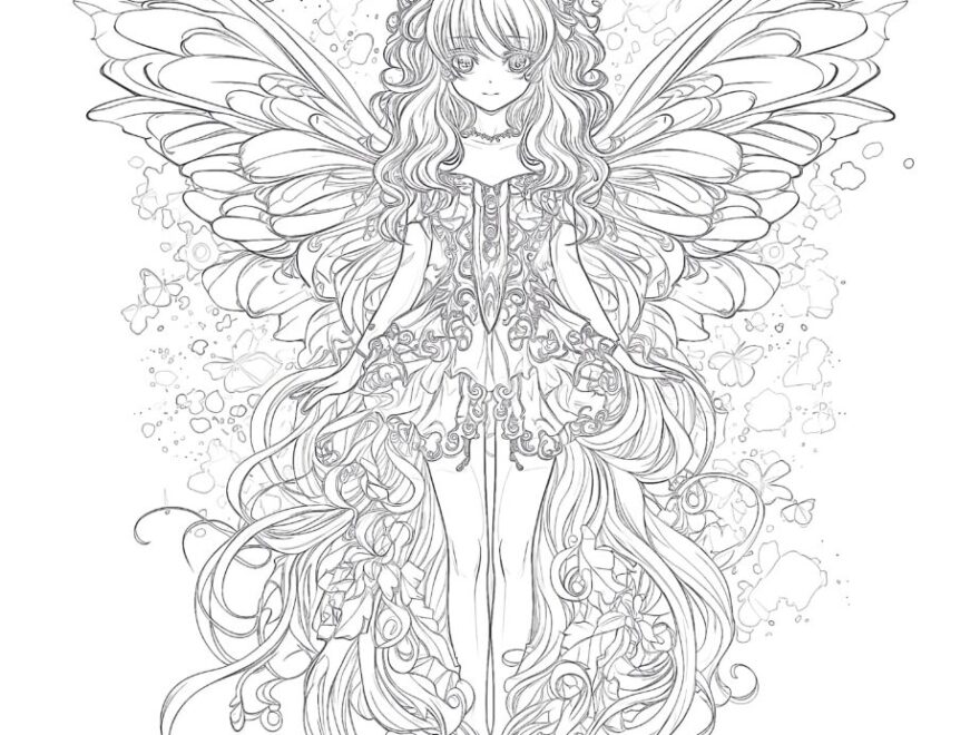 Anime Fairy Coloring Pages Coloring Pages Mimi Panda