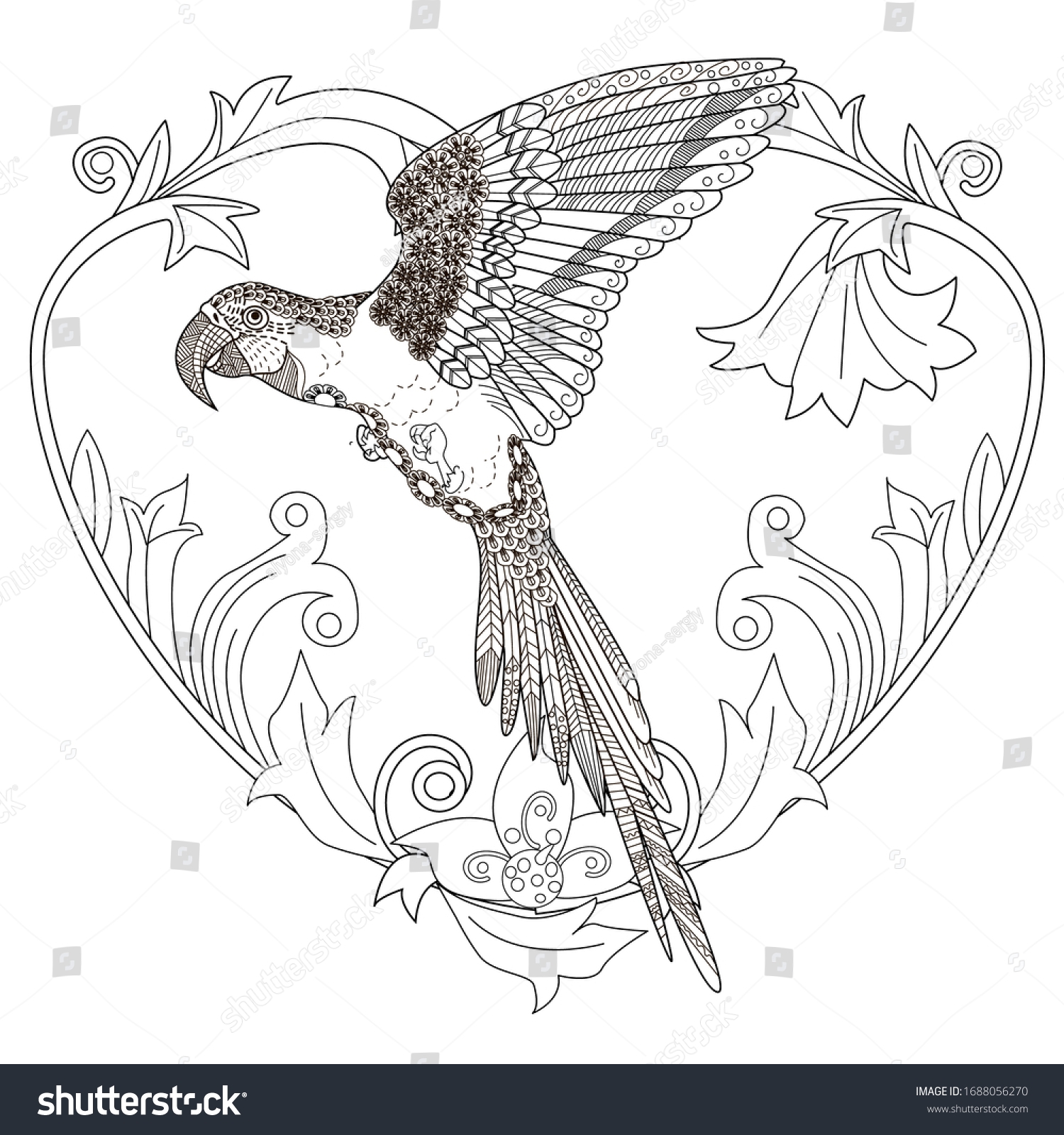 Art Therapy Coloring Page Coloring Book Stock Vector Royalty Free 1688056270 Shutterstock