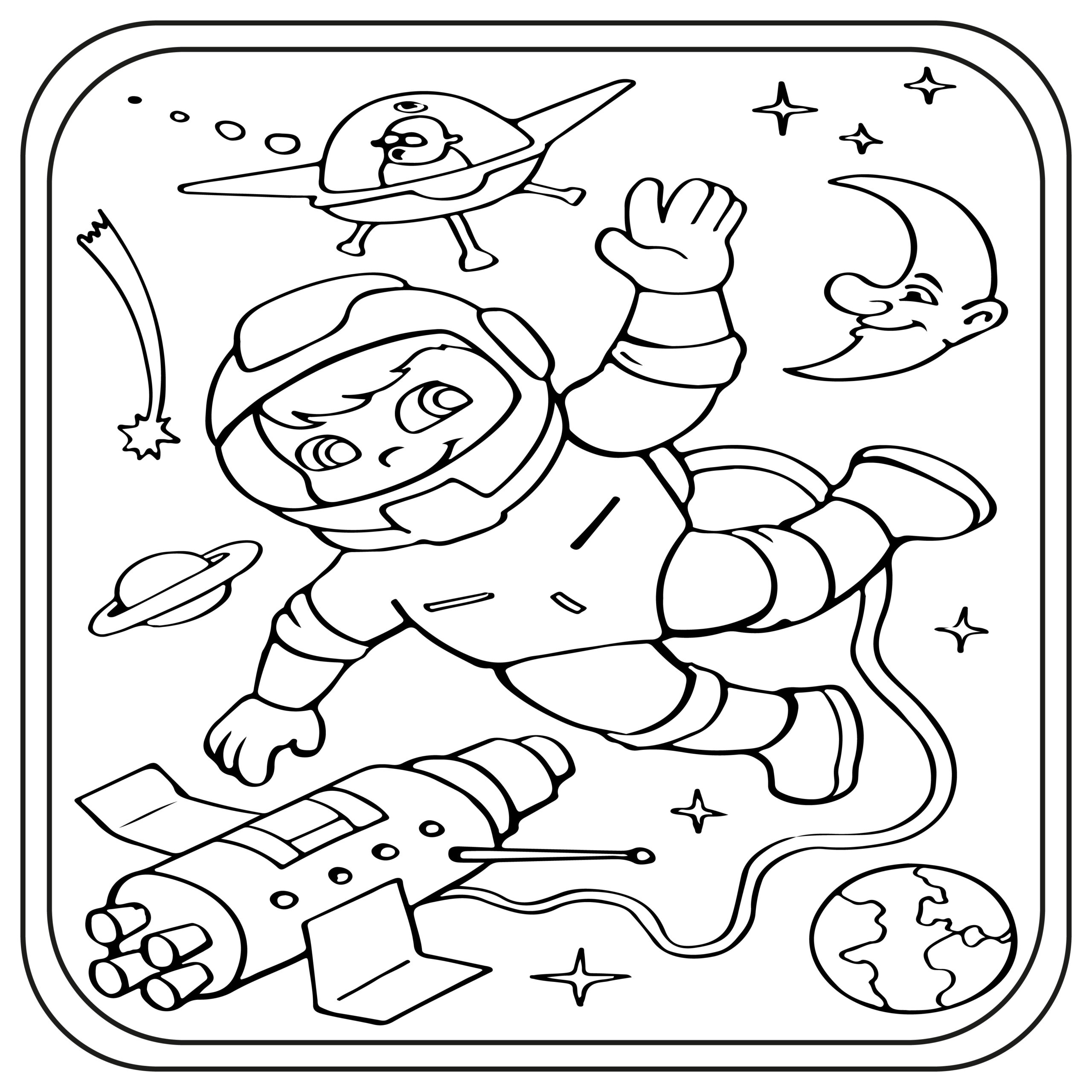 Astronaut Coloring Pages Preschool Kindergarten First Grade Made By Teachers