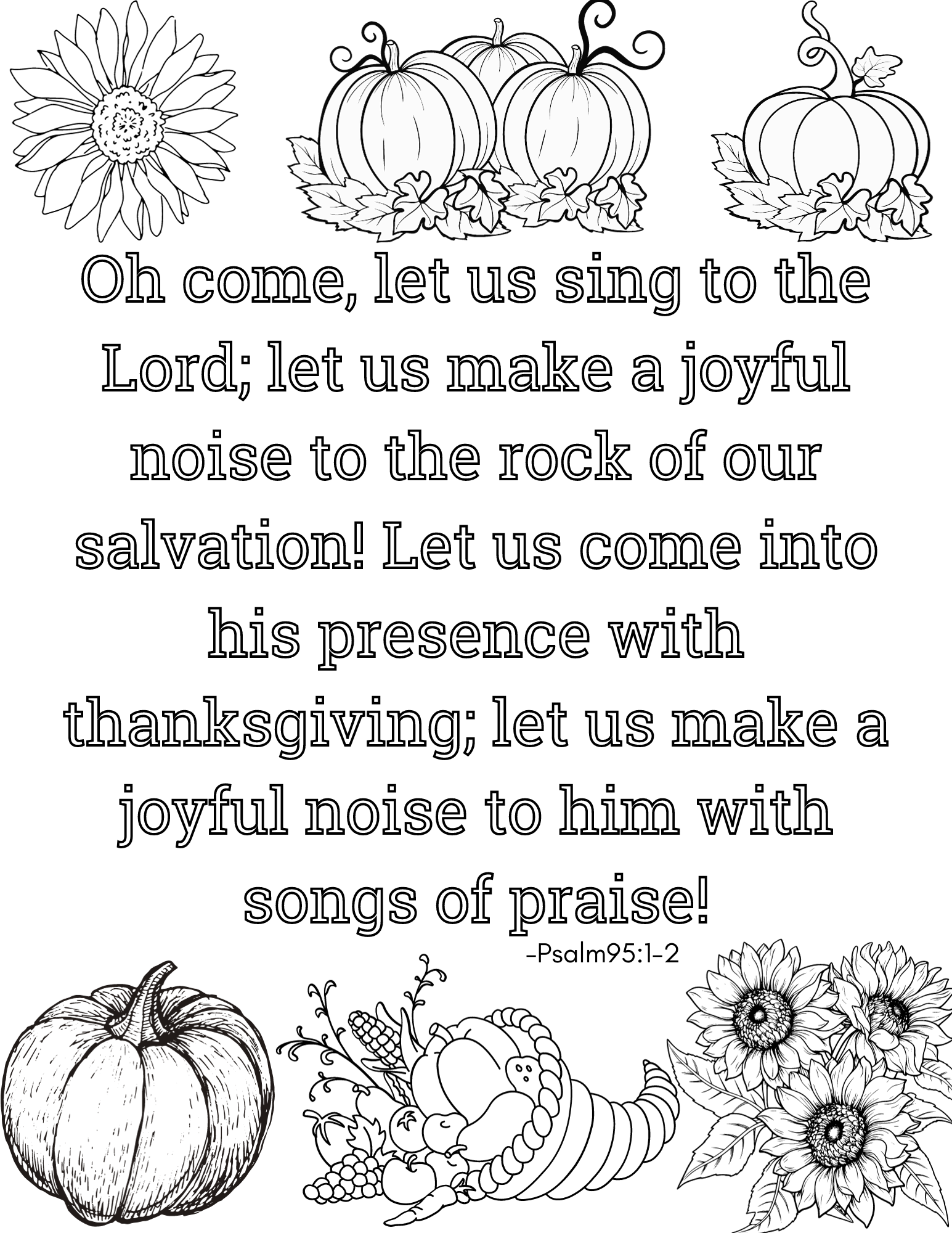 At The Starlings Thanksgiving Coloring Page