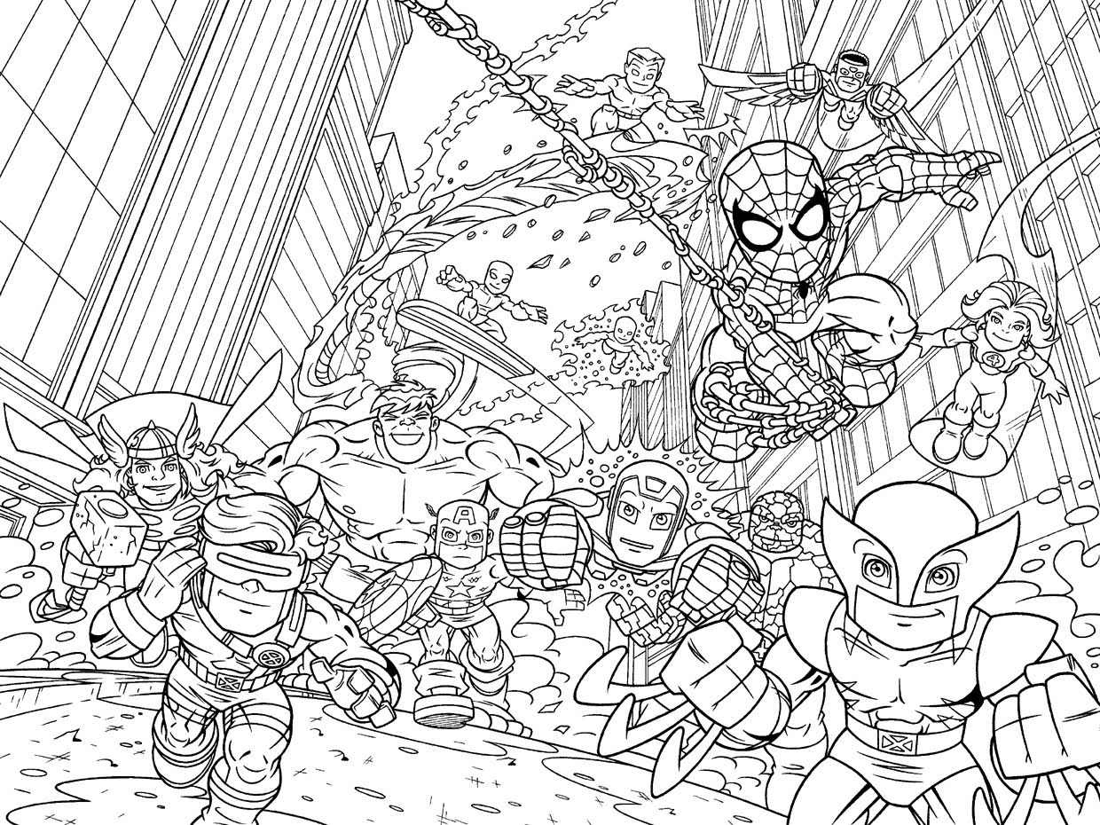 Avengers 74182 Superheroes Free Printable Coloring Pages Worksheets Library