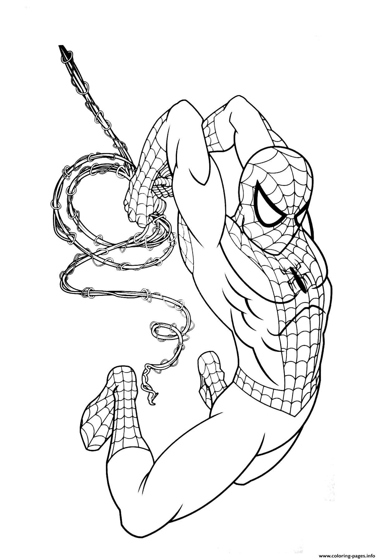 Avengers Endgame Spiderman Coloring Page Printable