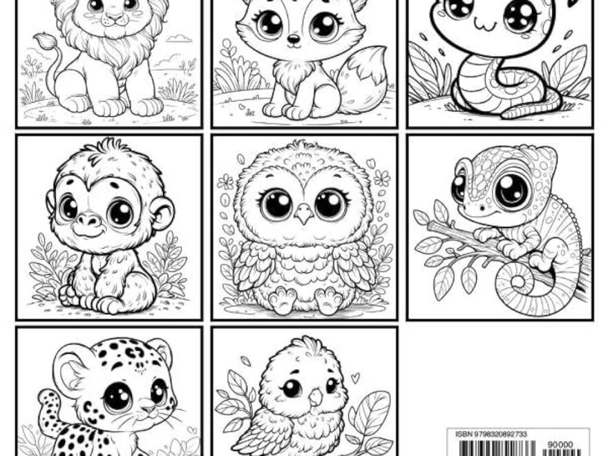 Baby Animals Adorable Coloring Book For Kids 5 12 Super Cute Coloring Pages With Puppy Kitten Sloth Leopard Llama Koala And Many More For Boys And Girls Davidson A Davidson A 9798320892733 Amazon