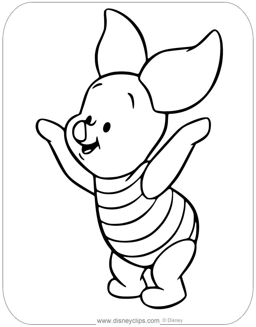 Baby Pooh Coloring Pages 2 Disneyclips