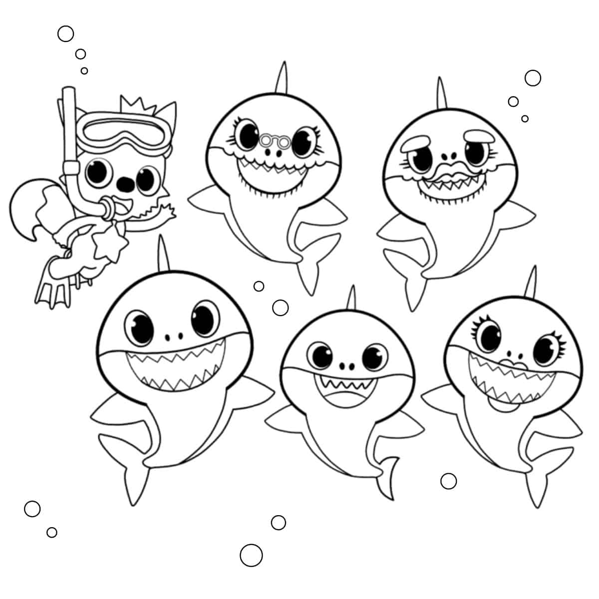 Baby Shark Coloring Pages For Free Artsy Pretty Colors
