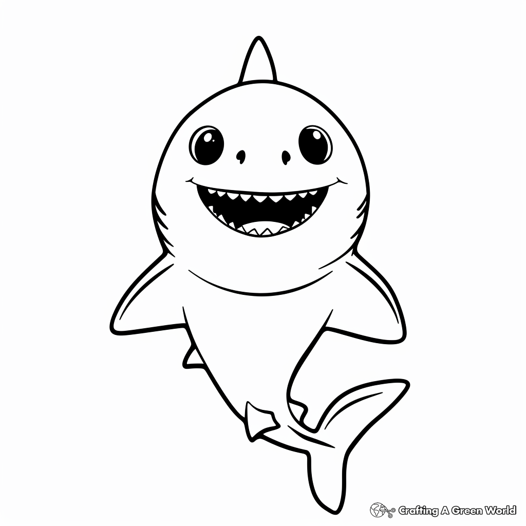 Cute Coloring Pages Of Sharks