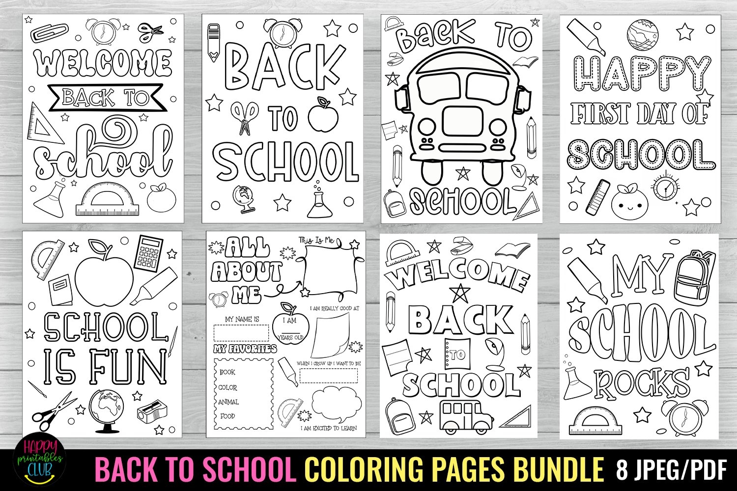 First Day Of School Coloring Pages