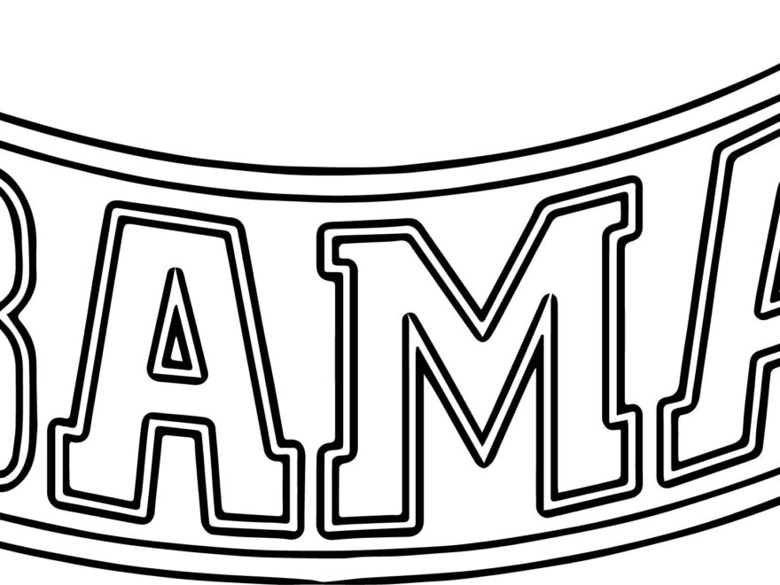 Bama Text Logo Coloring Page Wecoloringpage