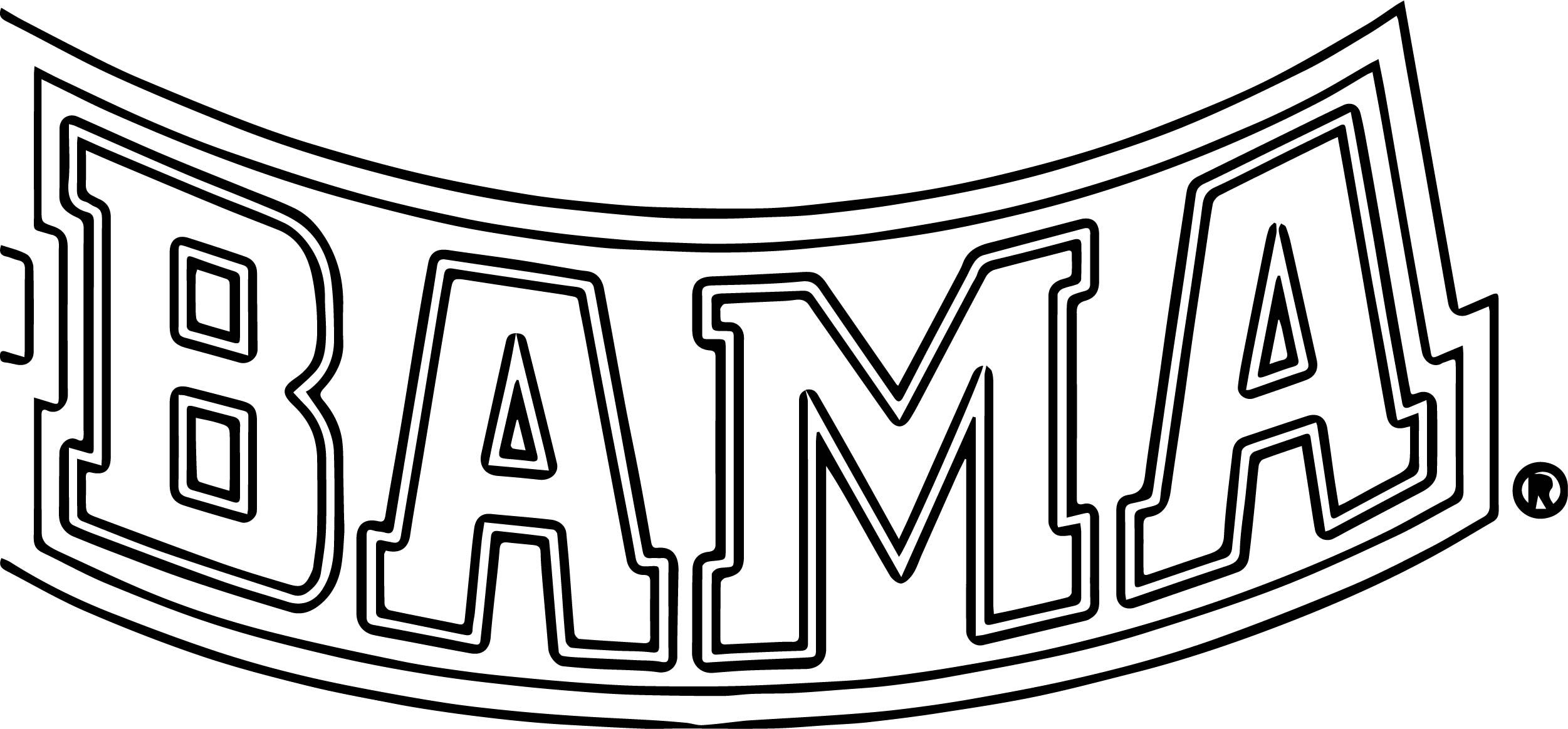 Bama Text Logo Coloring Page Wecoloringpage